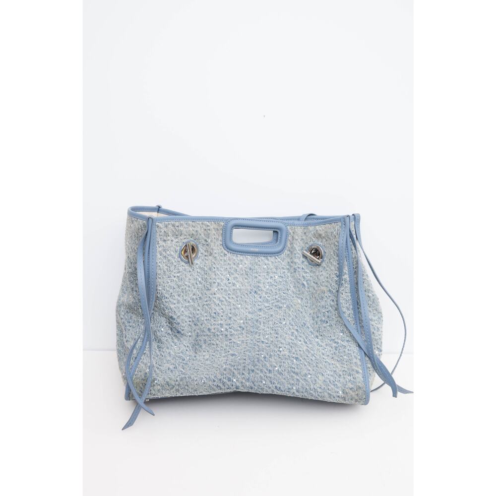 Maje rhinestone-embellished denim tote bag - Picture 4 of 10